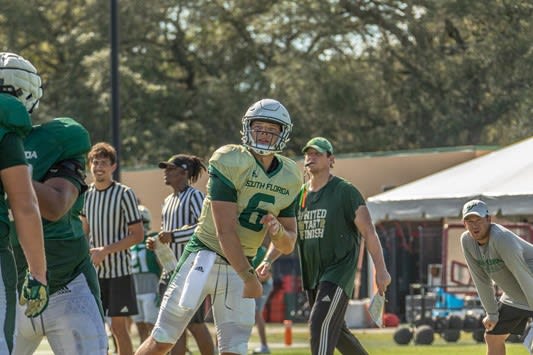 South Florida football quarterback Cade Fortin