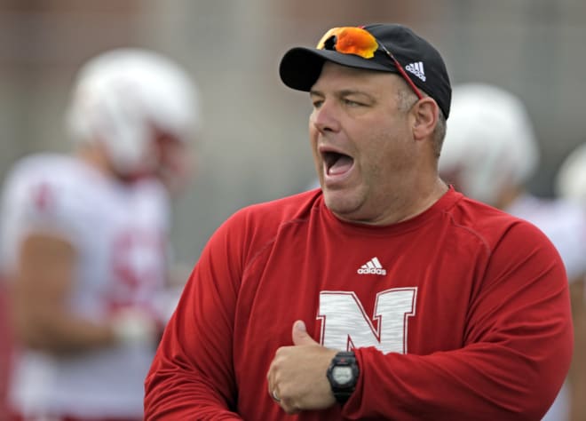 Nebraska defensive front coach Mike Dawson. 