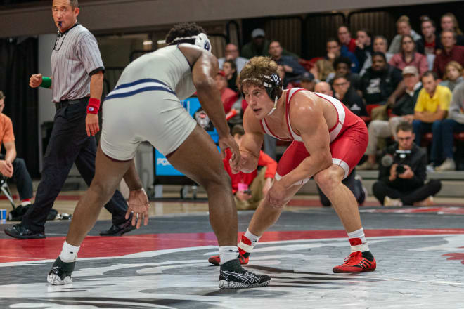 NC State Wolfpack wrestler Trent Hidlay is ranked third nationally