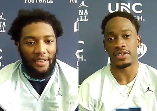 UNC seniors Tomon Fox and Patrice Rene fielded questions from the media Monday about Saturday's loss, Duke & more.
