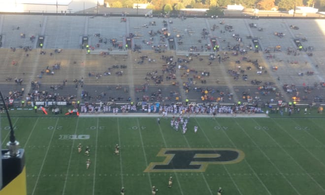 What the Ross-Ade Stadium crowd looked like during the fourth quarter of the Minnesota game on Oct. 10, 2015.