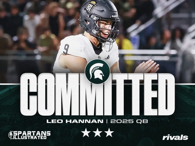 Class of 2025 three-star quarterback Leo Hannan commits to Michigan State. 
