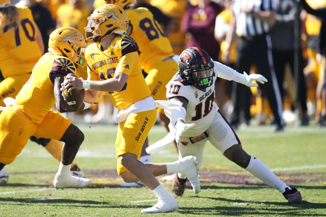 Former Marana High School QB Trenton Bourguet versus Oregon State.