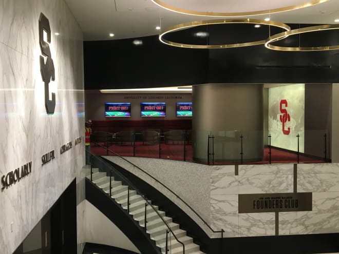 The entrance to the exclusive Founders Club, where suits were reserved for 20 years with donations between $7.5-$10 million. All but one of the available suites has bee sold.