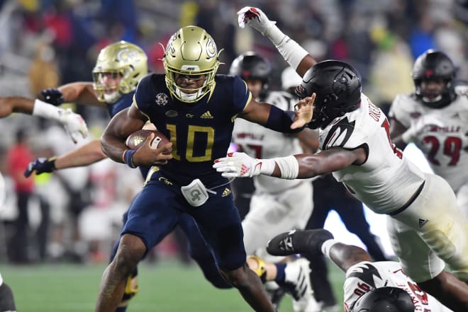 Georgia Tech Yellow Jackets football quarterback Jeff Sims