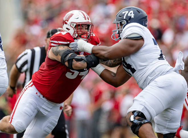 Wisconsin defensive tackle Gio Paez. 