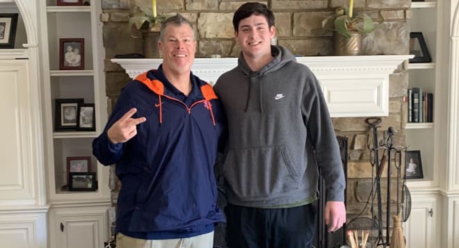 UVa offensive line coach Garett Tujague offered 2022 OT Houston Curry during an in-home visit on Wednesday morning.