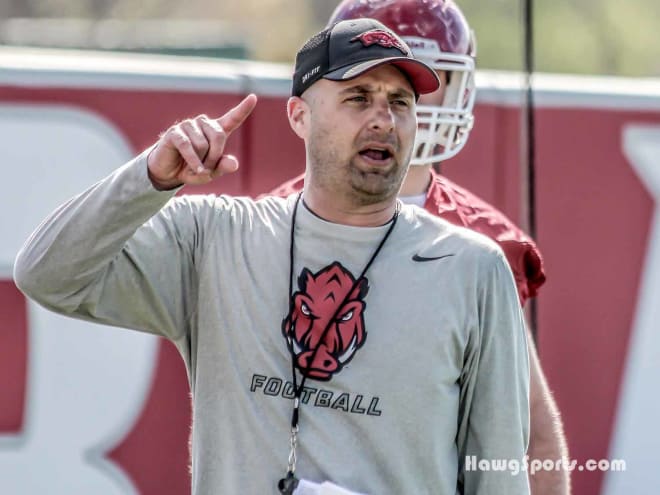 Arkansas tight ends coach and instate recruiter Barry Lunney Jr. 