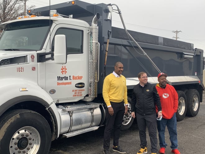 Former Missouri tight end Martin Rucker leant Drinkwitz the dump truck he drove to Raytown high school, home of four-star OL Logan Reichert.