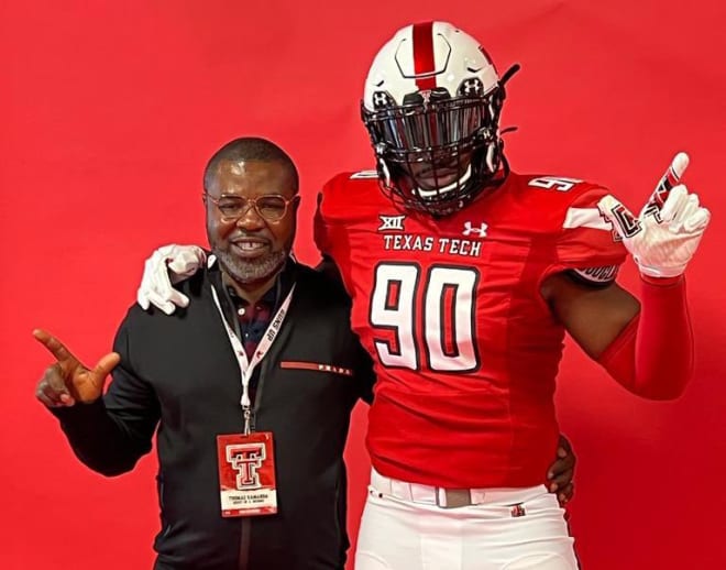 Ansel Nedore on his unofficial visit at Texas Tech back in January