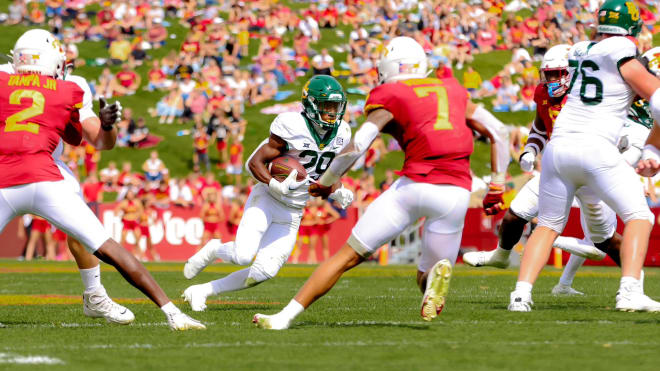 Baylor RB Richard Reese runs against the Cyclones Saturday.