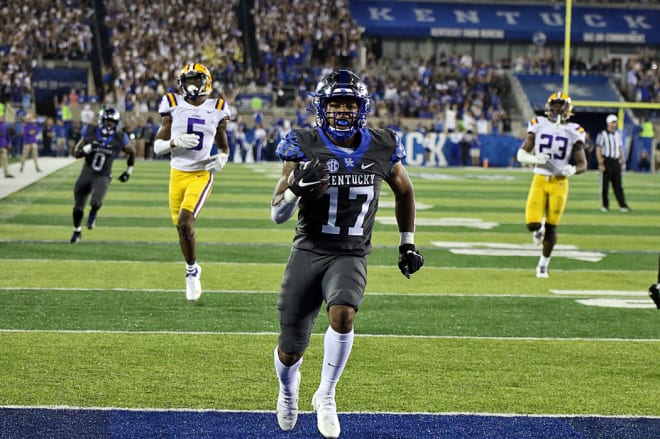 Kentucky's JuTahn McClain scored on a 25-yard pass from Will Levis in the second half.
