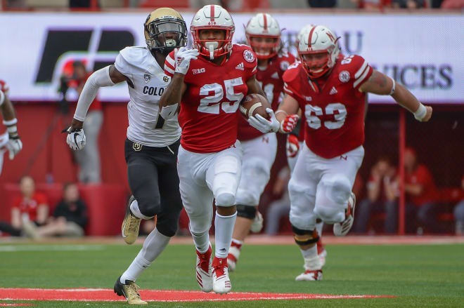 Greg Bell took the most carries of Nebraska's running backs on Saturday, but the staff would like to keep a balanced rotation.