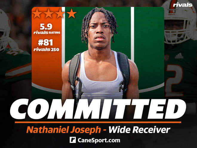 Miami continues to bolster 2023 recruiting class, adds four-star wide  receiver Nathaniel Joseph - The Miami Hurricane