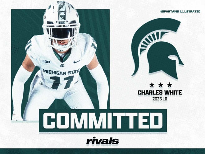 Class of 2025 high three-star linebacker Charles White commits to Michigan State. 