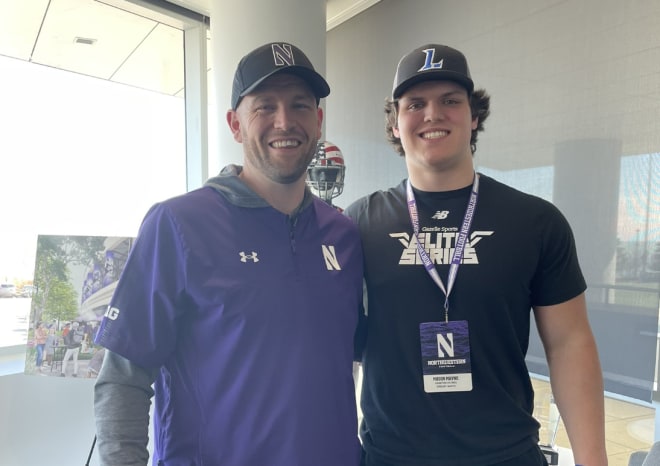 Mason Mayne was offered by Northwestern on his visit to spring practice on March 9.