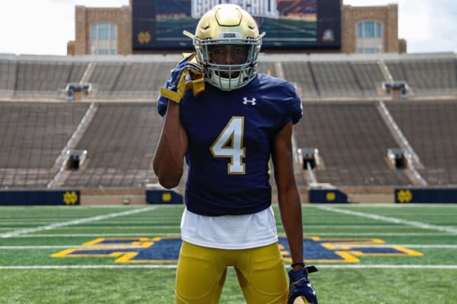 Four-star cornerback Mark Zackery is one of several 2025 targets expected to visit Notre Dame on Saturday