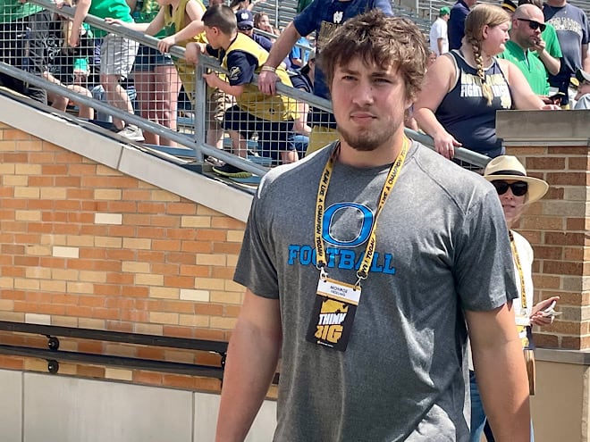 2023 four-star offensive lineman Monroe Freeling is one of Notre Dame's top offensive line targets. 