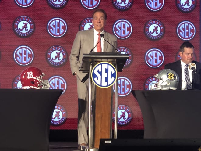 Alabama head coach Nick Saban. 