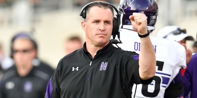 Northwestern head coach Pat Fitzgerald's team has some big holes to fill this offseason coming off last year's Big Ten West title.