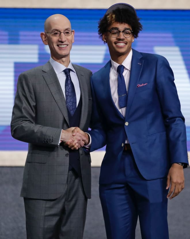 Jordan Poole averaged 12.8 points per game this past year and shot 36.9 percent from behind the arc.