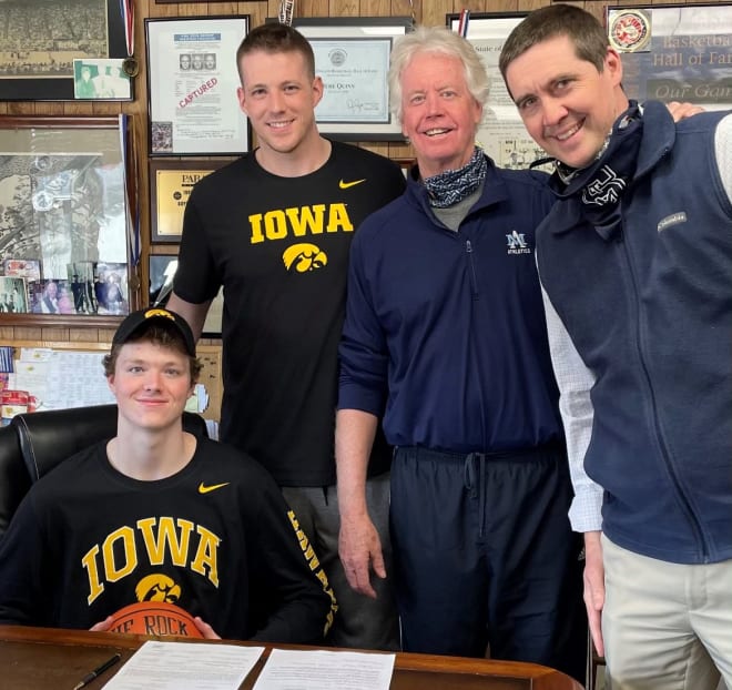 After reclassifying to the Class of 2021, Riley Mulvey signed his national letter of intent with Iowa this week.