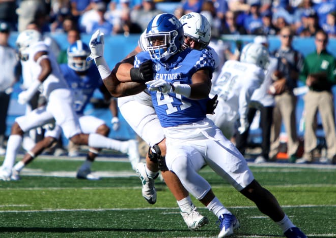 Strongside linebacker Josh Allen will be a key figure in Saturday's defensive effort against Mississippi State attempting to set the edge against the Bulldogs' strong rushing attack.