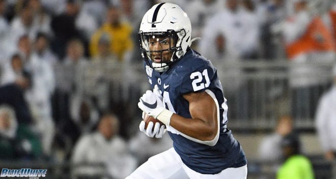 Penn State Nittany Lions football running back Noah Cain missed almost all of last season with an injury. 