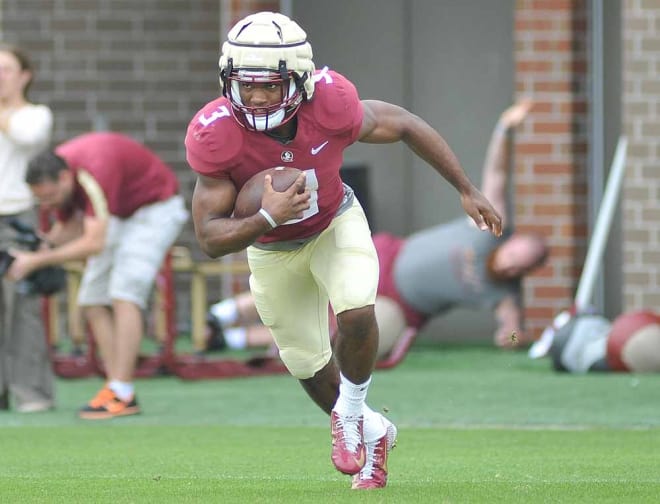 Freshman tailback Cam Akers already is impressing as a runner and return specialist.