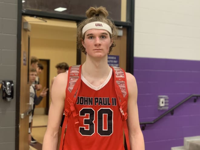 2024 five-star Liam McNeeley received an offer from Indiana during the first live evaluation period. (@TXPSPodcast)
