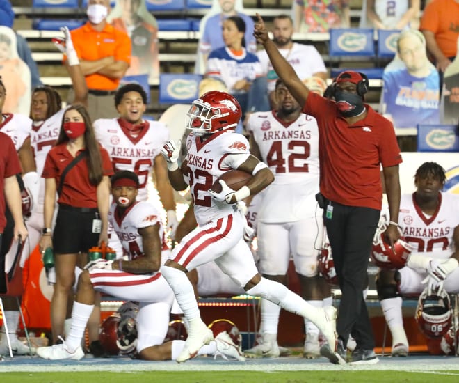 Trelon Smith scored on an 83-yard touchdown run Saturday at No. 6 Florida.