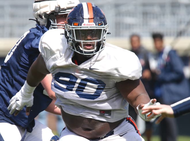 Jahmeer Carter is one of several experienced, productive players along UVa's defensive front.