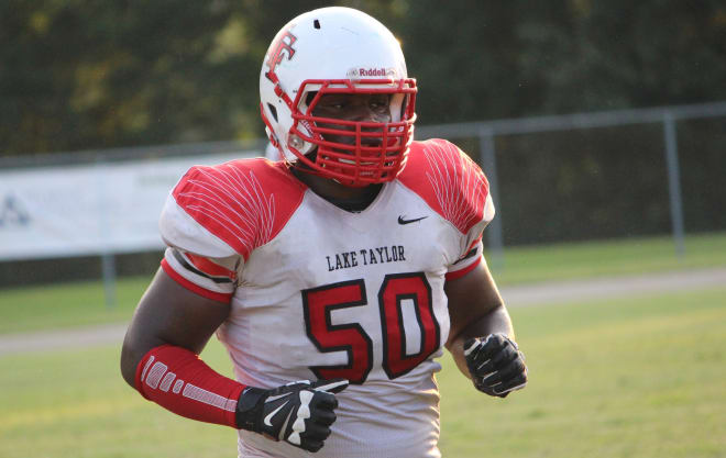 Former Lake Taylor defensive lineman Tyrique Tucker, now of Life Christian Academy, committed to James Madison on Monday. 