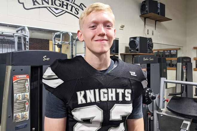 Elmwood-Murdock senior Cade Hosier (22) has been pulling his weight for the Knights, and then some. More on the way this fall...