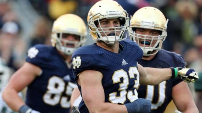 Notre Dame Fighting Irish football running back Cam McDaniel