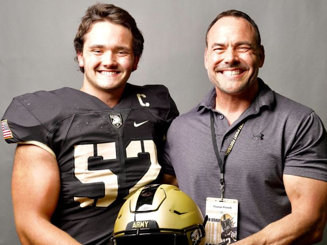 Long Snapper Jack Pirinelli and his dad during the June 10th unofficial visit to Army West Point
