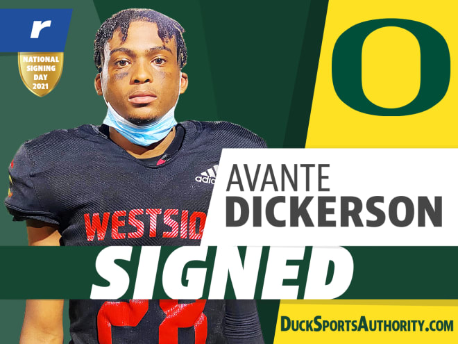 Avante Dickerson announced his plans to sign with Oregon on Wednesday