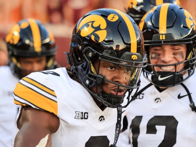 Kaleb Johnson after one of his three scores against Minnesota. 