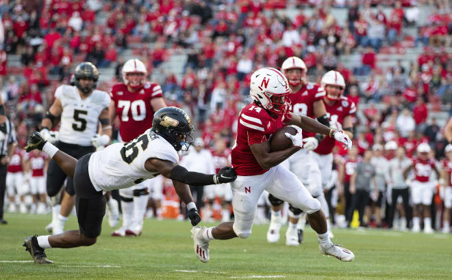 Nebraska running back Rahmir Johnson