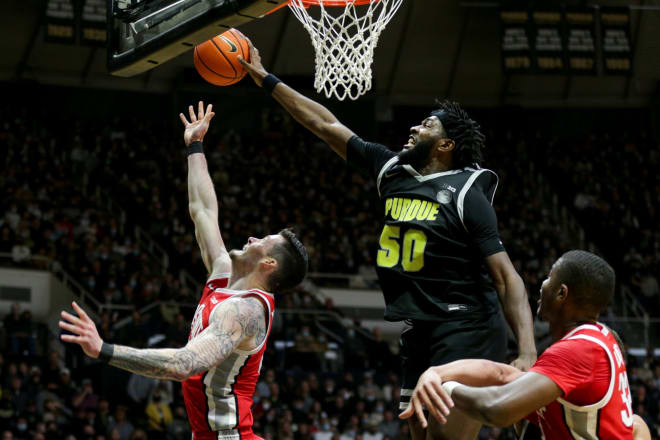 Purdue narrowly escaped a close one in Mackey Arena on Sunday afternoon.