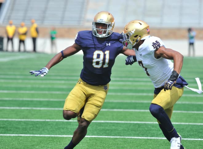 Junior wideout Miles Boykin put together a strong spring for the Notre Dame offense.
