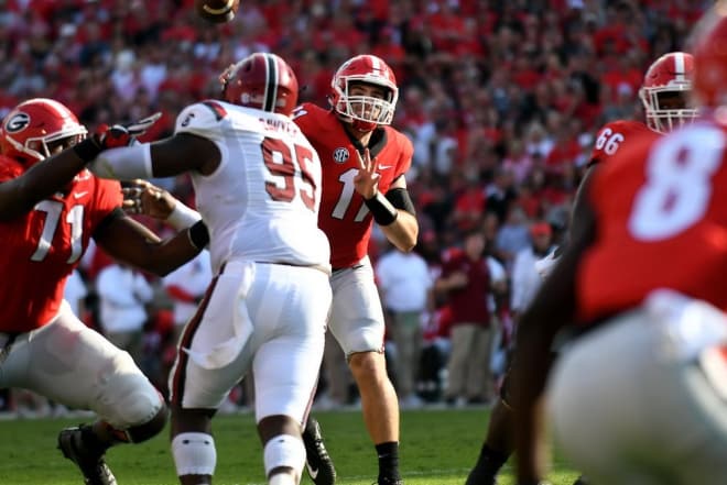 Will Justin Fields be able to push Jake Fromm (above) at quarterback?