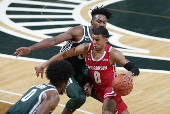 D'Mitrik Trice scored a season-high 29 points in Wisconsin's victory at Michigan State, the first for the program in 16 years.
