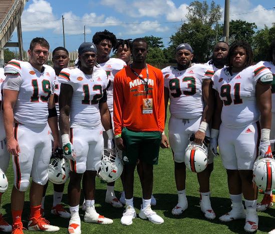 Donell Harris with current Canes