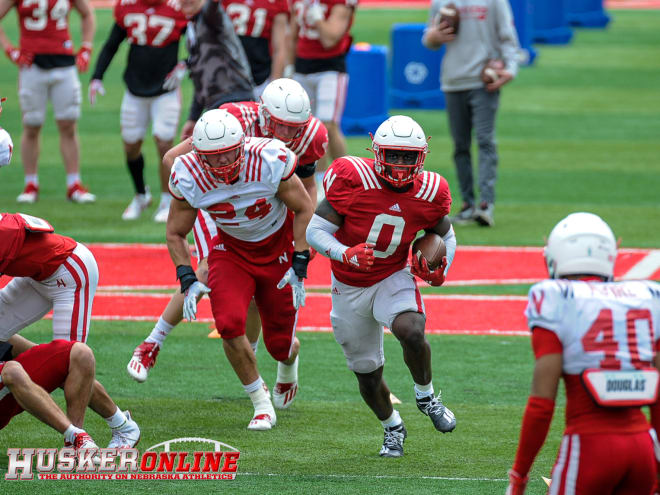 Nebraska running back Jaquez Yant during spring football practice