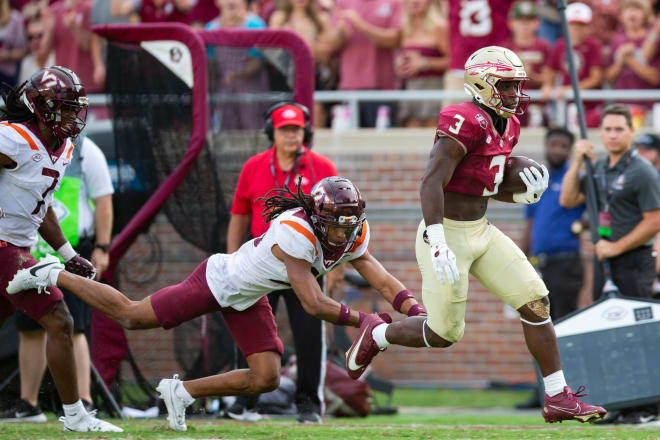 Trey Benson's 18.2 yards per carry on Saturday is an FSU single-game record.