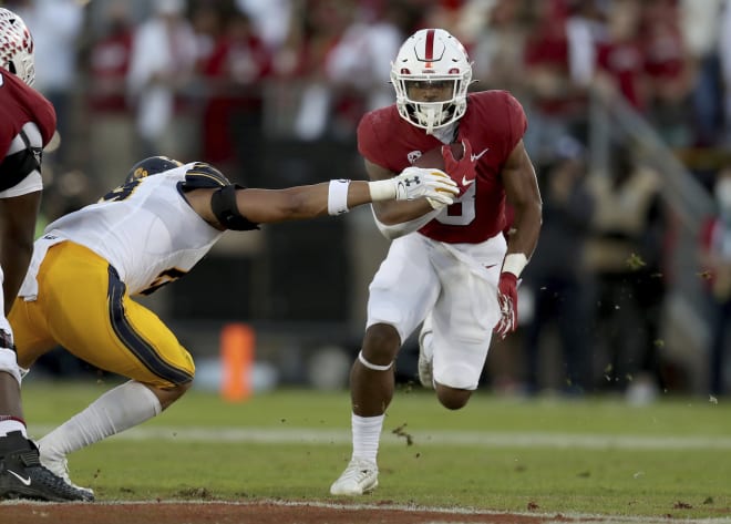 Stanford Cardinal football running back Nathaniel Peat vs. Notre Dame Fighting Irish football