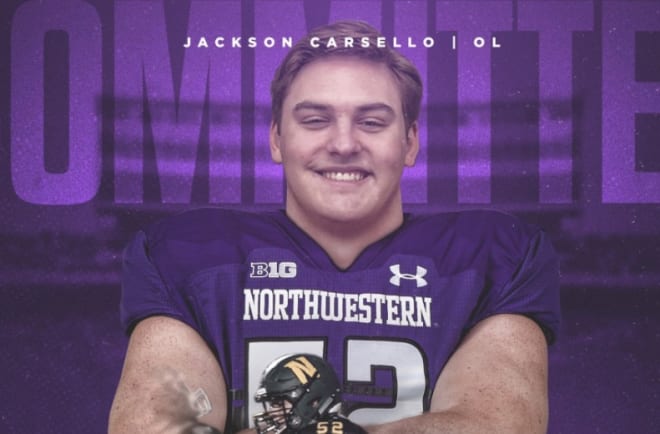 Jackson Carsello is the 13th commitment in Northwestern's 2021 class.