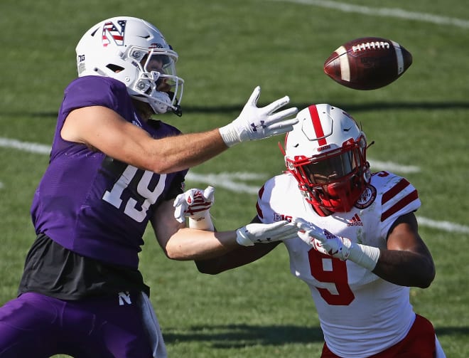 Nebraska safety Marquel Dismuke. 