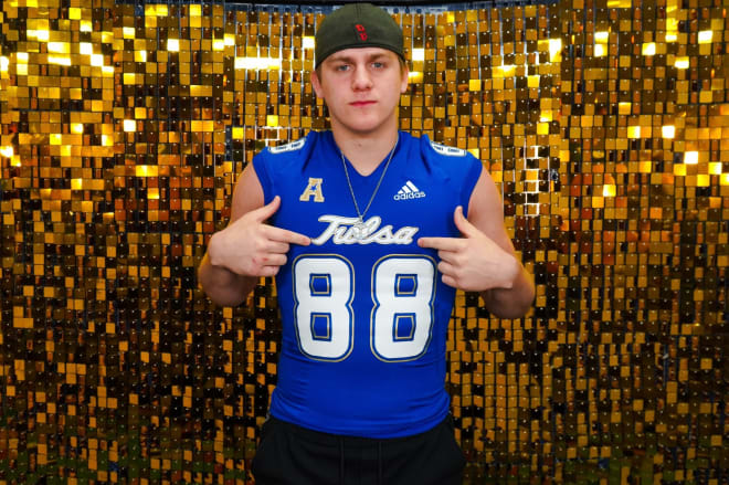 Derrick Osmond during an unofficial visit to Tulsa in April.